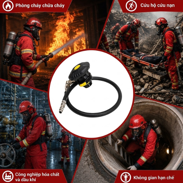 Ứng dụng van cấp khí SCBA T8000