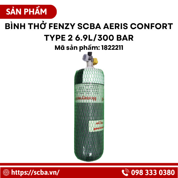 Bình thở Fenzy SCBA Aeris Confort Type 2 6.9L/300 Bar