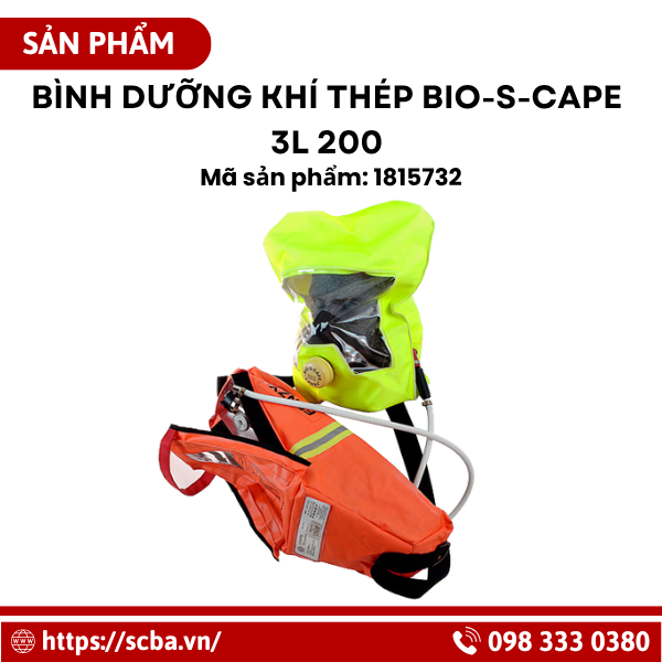 Bình dưỡng khí thép Bio-S-Cape 3L 200