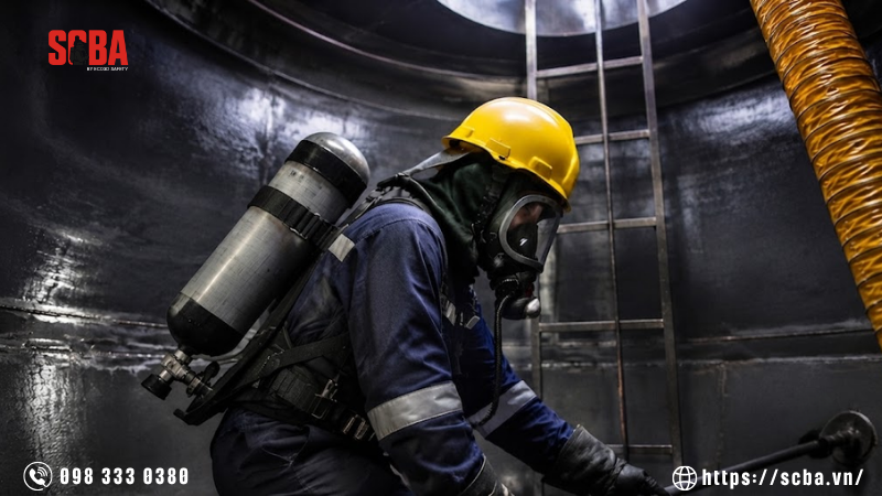 Vai trò của SCBA confined space trong bể chứa và đường ống