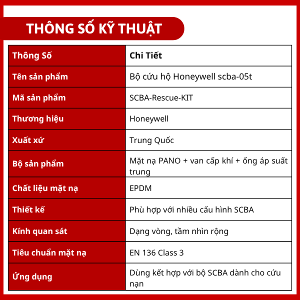 Bộ cứu hộ Honeywell SCBA-05T