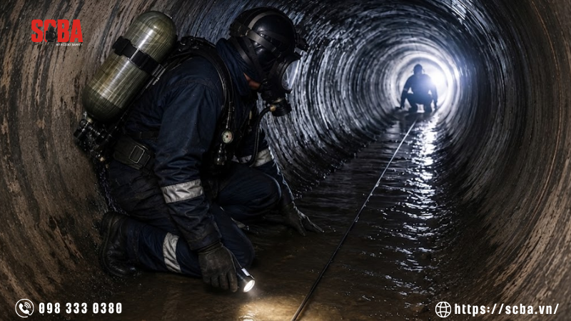 Kiểm tra và bảo dưỡng SCBA confined space đúng cách