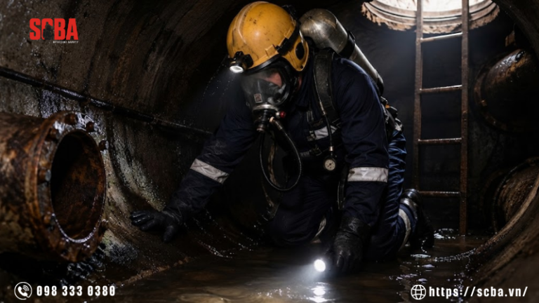 Ứng dụng SCBA confined space trong hầm kín, bể chứa và đường ống