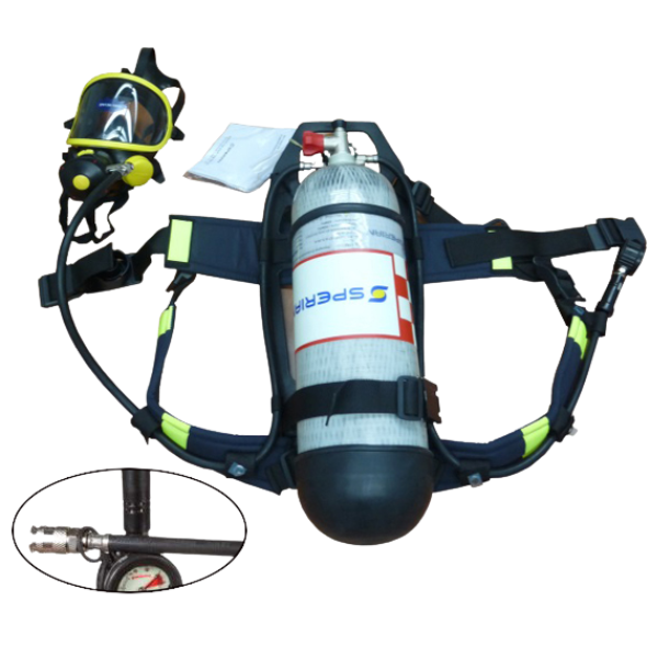 Bộ thiết bị trợ thở SCBA T8000, mặt nạ PANO, Carbon 6.8L