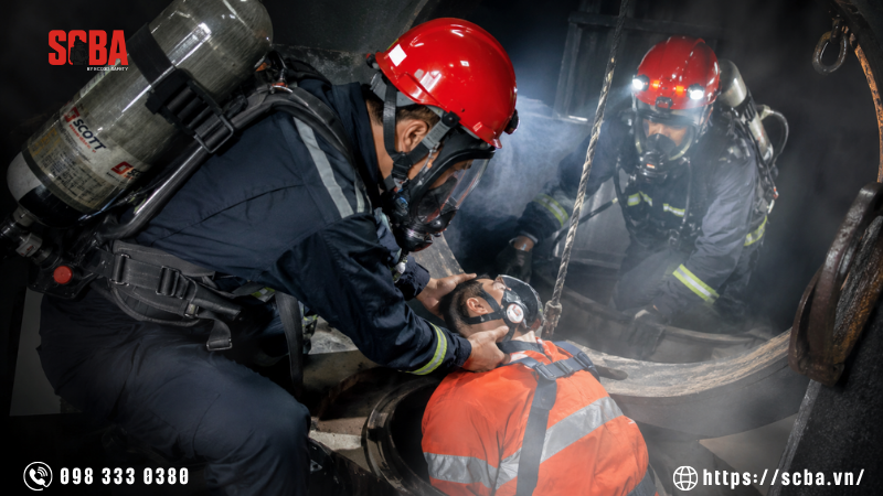 Vì sao SCBA dùng trong môi trường thiếu oxy?