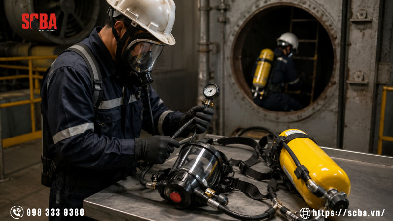 Lưu ý khi sử dụng SCBA trong môi trường thiếu oxy