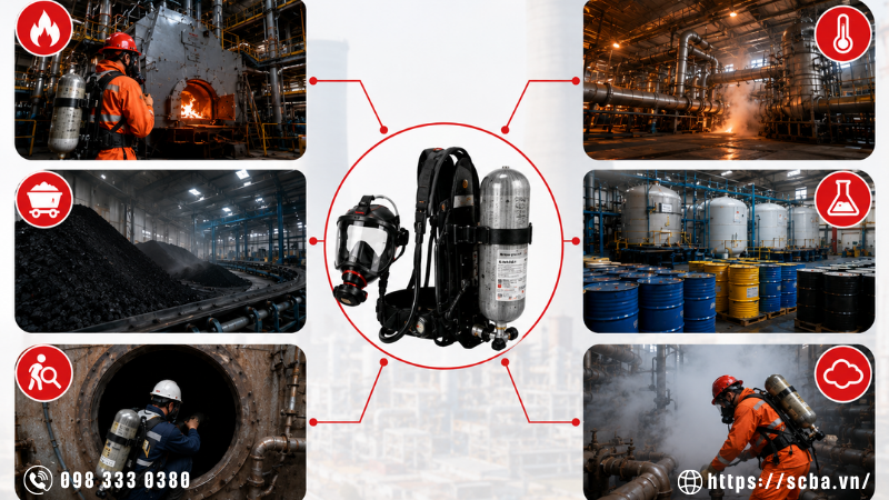 Những khu vực trong nhà máy nhiệt điện cần trang bị SCBA ngành điện